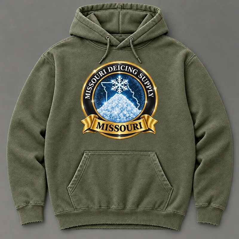 Missouri Deicing Supply hoodie with state badge